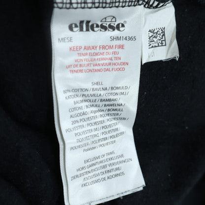 Ellesse Mens Black Pullover Hoodie Size S Fleece Logo Sportswear