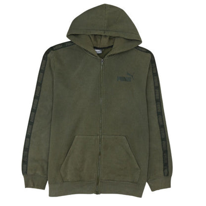 Puma Men's Green 2XL Full Zip Fleece Hoodie Sweatshirt