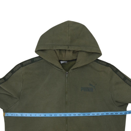 Puma Men's Green 2XL Full Zip Fleece Hoodie Sweatshirt