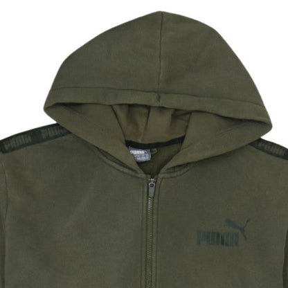 Puma Men's Green 2XL Full Zip Fleece Hoodie Sweatshirt