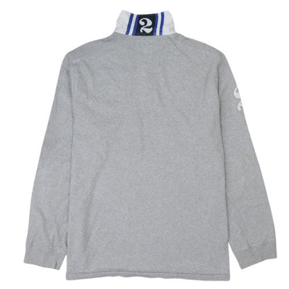 Ralph Lauren Men's Grey Long Sleeve Custom Fit Polo Shirt XL Cotton