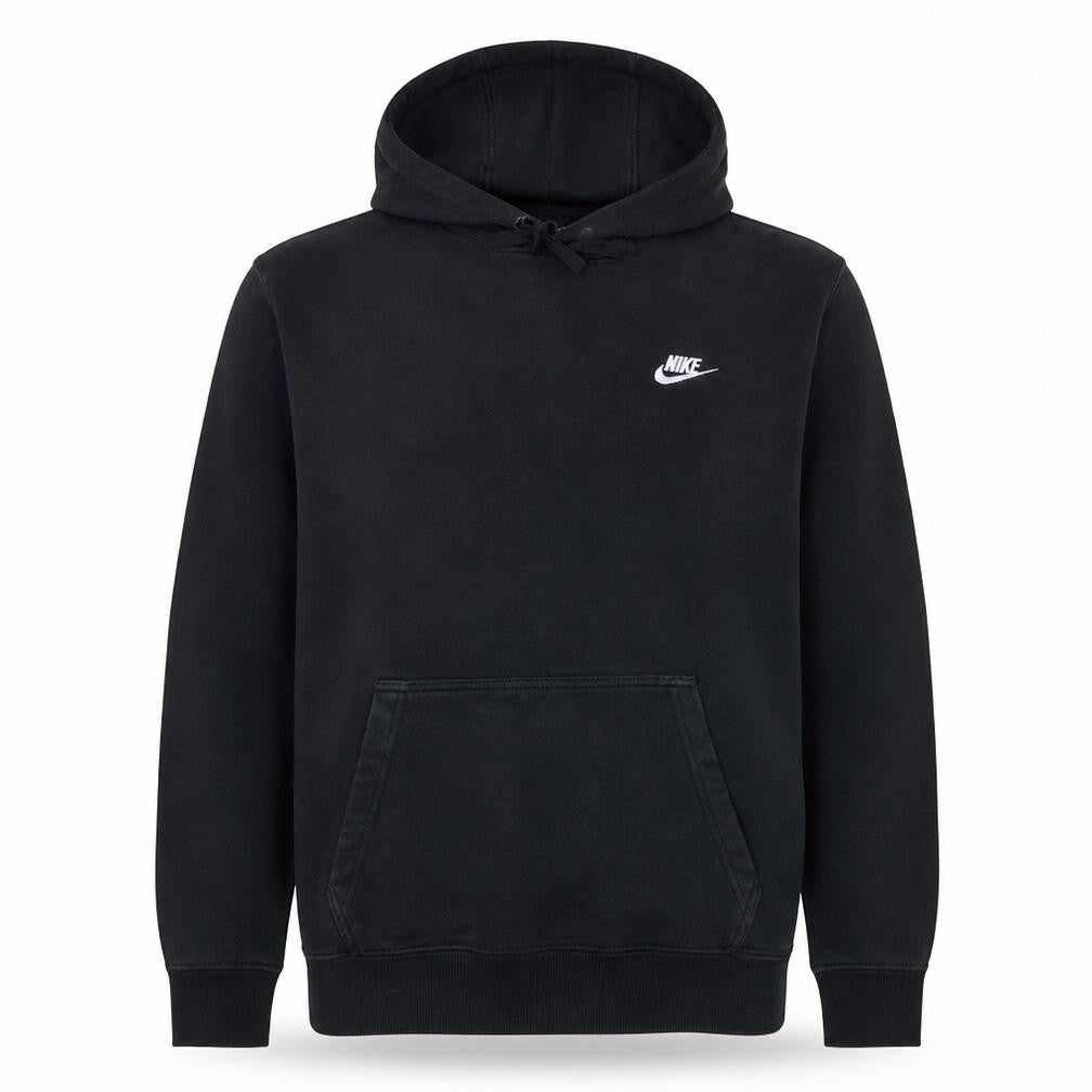 Nike Men's Black Pullover Hoodie M Regular Fit Logo Fleece