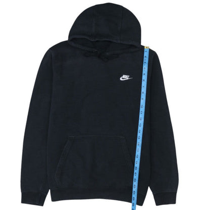 Nike Men's Black Pullover Hoodie M Regular Fit Logo Fleece