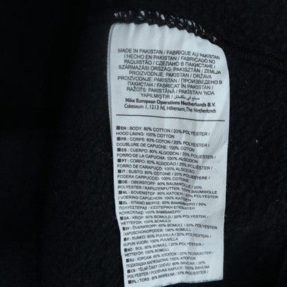 Nike Men's Black Pullover Hoodie M Regular Fit Logo Fleece