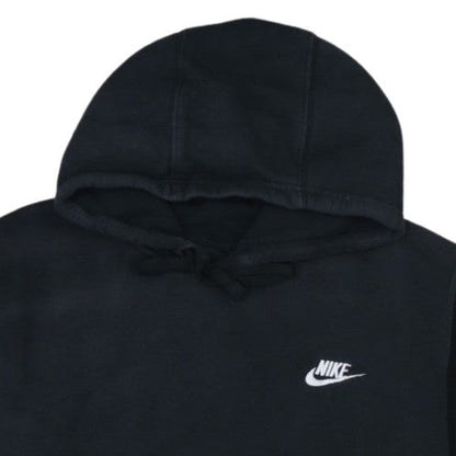 Nike Men's Black Pullover Hoodie M Regular Fit Logo Fleece