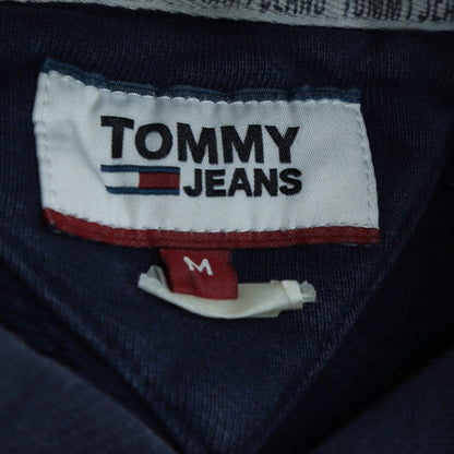 Tommy Jeans Men's Blue Pullover Hoodie M Regular Fit Graphic Logo