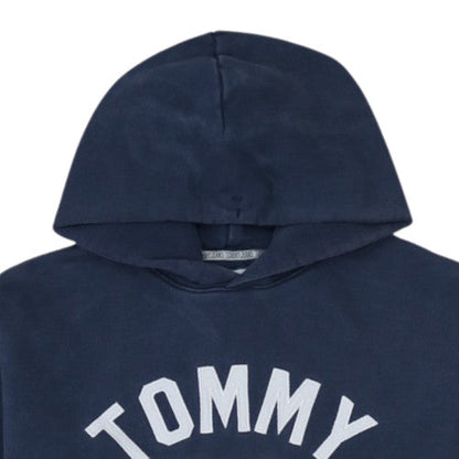 Tommy Jeans Men's Blue Pullover Hoodie M Regular Fit Graphic Logo