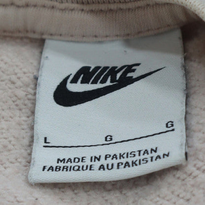 Nike Women Beige Crew Neck Pullover Sweatshirt L
