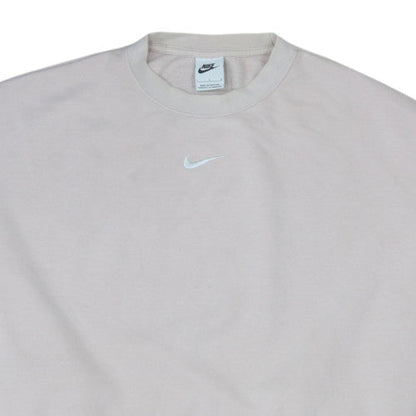 Nike Women Beige Crew Neck Pullover Sweatshirt L