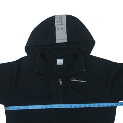 Champion Men's Black Full Zip Hoodie L Regular Fit Sportswear