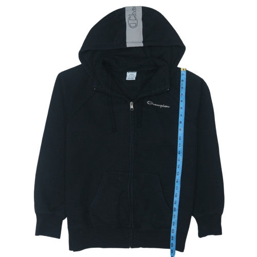 Champion Men's Black Full Zip Hoodie L Regular Fit Sportswear