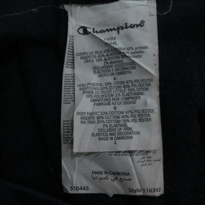 Champion Men's Black Full Zip Hoodie L Regular Fit Sportswear