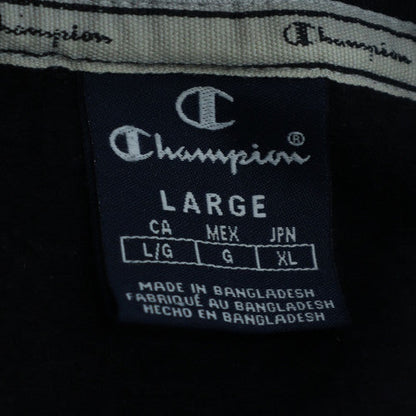 Champion Womens Black Large Pullover Hoodie with Logo Detail