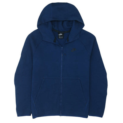 Nike Men's Blue Full Zip Hoodie L Regular Fit Fleece Sweatshirt