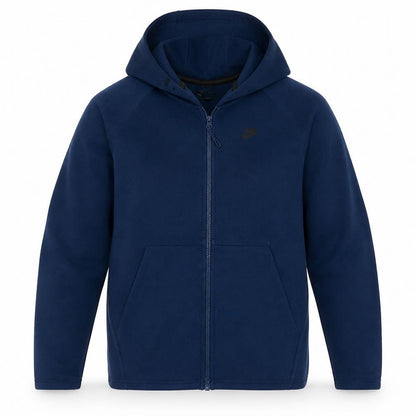 Nike Men's Blue Full Zip Hoodie L Regular Fit Fleece Sweatshirt