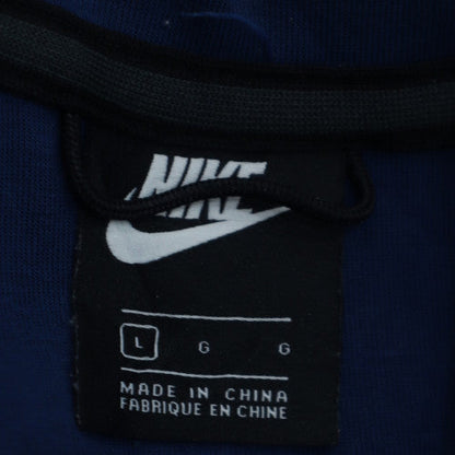 Nike Men's Blue Full Zip Hoodie L Regular Fit Fleece Sweatshirt