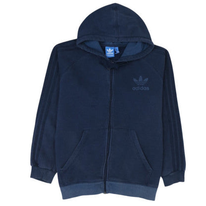 Adidas Mens Blue Full Zip Fleece Hoodie XL Classic Sportswear
