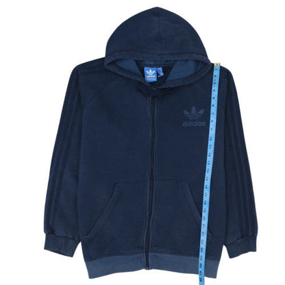 Adidas Mens Blue Full Zip Fleece Hoodie XL Classic Sportswear