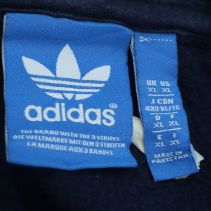 Adidas Mens Blue Full Zip Fleece Hoodie XL Classic Sportswear