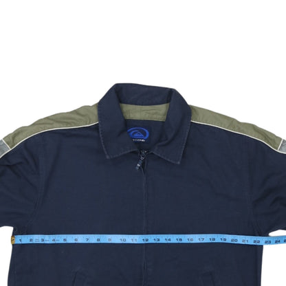 Quiksilver Men’s Blue Full Zip Cotton Jacket Size L Casual Retro