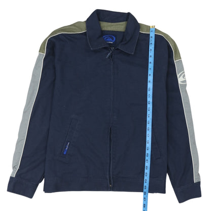 Quiksilver Men’s Blue Full Zip Cotton Jacket Size L Casual Retro