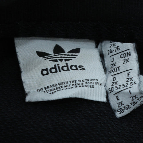 Adidas Womens Black 2XL Pullover Sweatshirt with Stripes