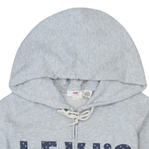 Levi's Women Grey Full Zip Hoodie XS Hooded Graphic Casual