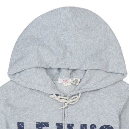Levi's Women Grey Full Zip Hoodie XS Hooded Graphic Casual