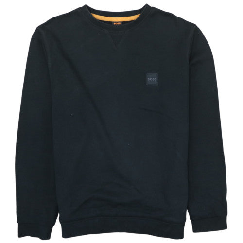 BOSS Men Black M Crew Neck Pullover Sweatshirt with Logo