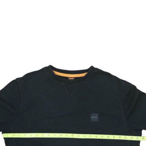 BOSS Men Black M Crew Neck Pullover Sweatshirt with Logo