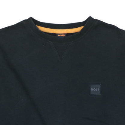BOSS Men Black M Crew Neck Pullover Sweatshirt with Logo