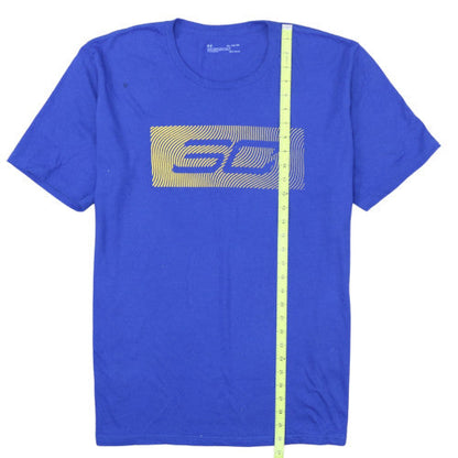 Under Armour Men's Blue Steph Curry SC Logo HeatGear T-Shirt XL