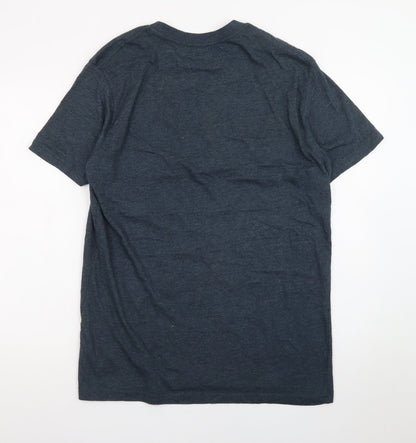 Lee Men's Blue Crew Neck Logo Short Sleeve T-Shirt Size L
