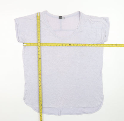 KENAR Womens Grey Basic Scoop Neck Short Sleeve T-Shirt Size M