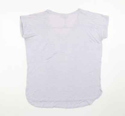 KENAR Womens Grey Basic Scoop Neck Short Sleeve T-Shirt Size M