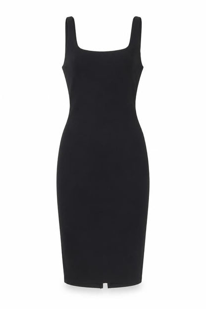 Pull&Bear Women's Black XS Sleeveless Bodycon Jersey Dress