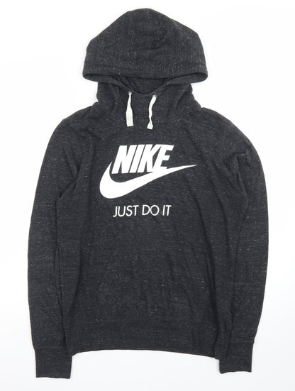 Nike Men's Black Pullover Hoodie L Graphic Print Sportswear