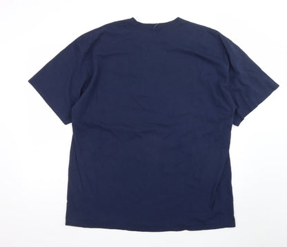 MLB Genuine Merchandise Men's Navy Brewers T-Shirt 2XL Cotton Short Sleeve