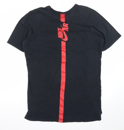 Nike Men's Black Air Graphic Regular Fit Cotton T-Shirt Size L