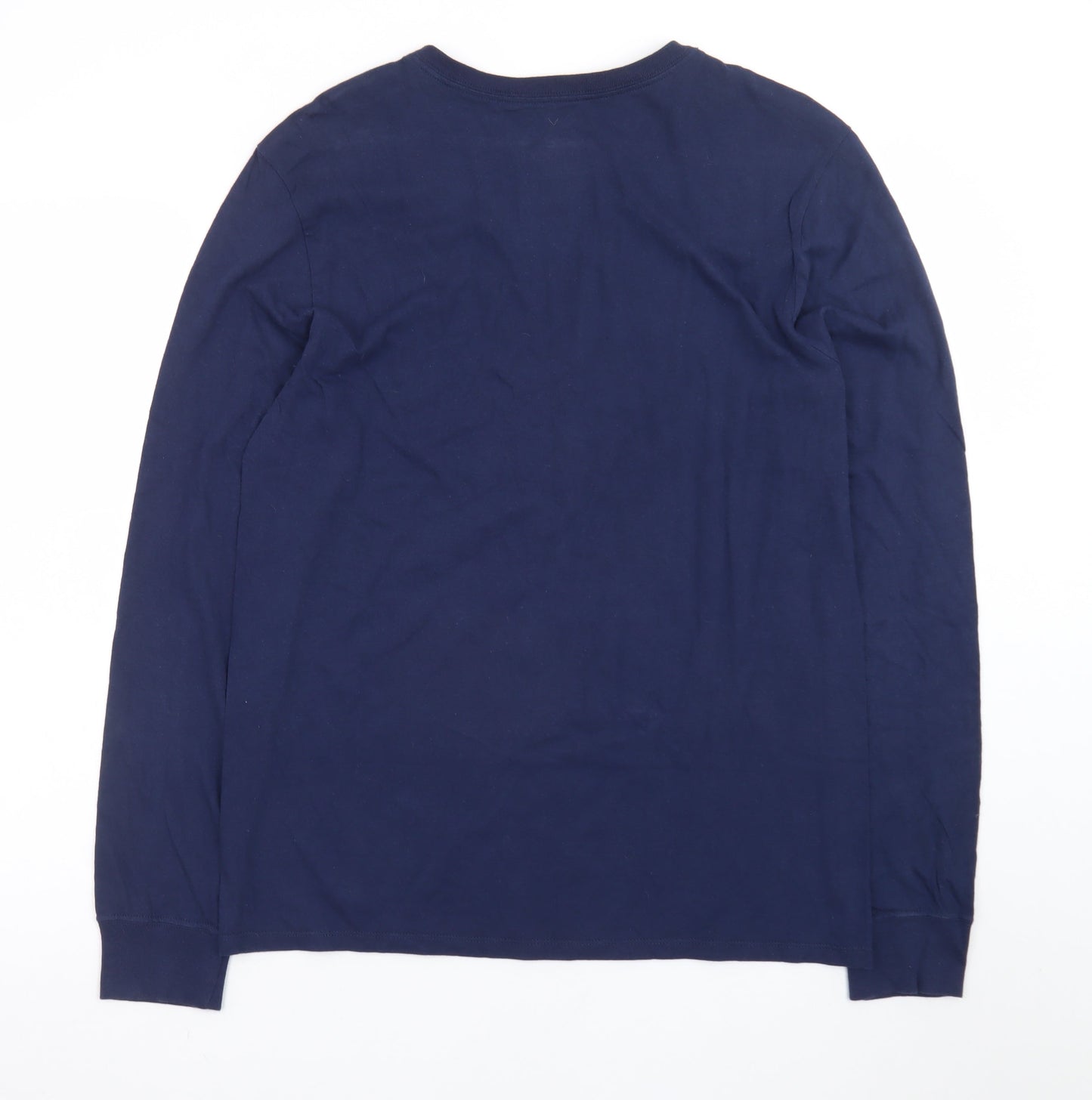 Nike Men's Blue Long Sleeve Athletic Graphic T-Shirt M