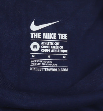 Nike Men's Blue Long Sleeve Athletic Graphic T-Shirt M