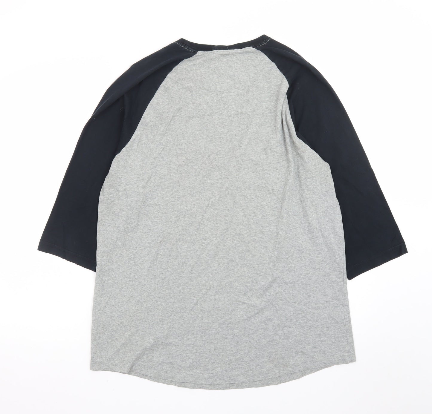 Nike Men's Grey XL 3/4 Sleeve Crew Neck Sports T-Shirt