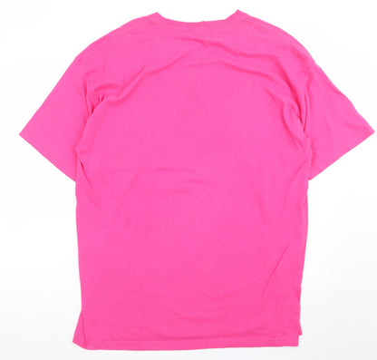 M&O Gold Women's Pink Cancun MX Print Cotton T-Shirt XL