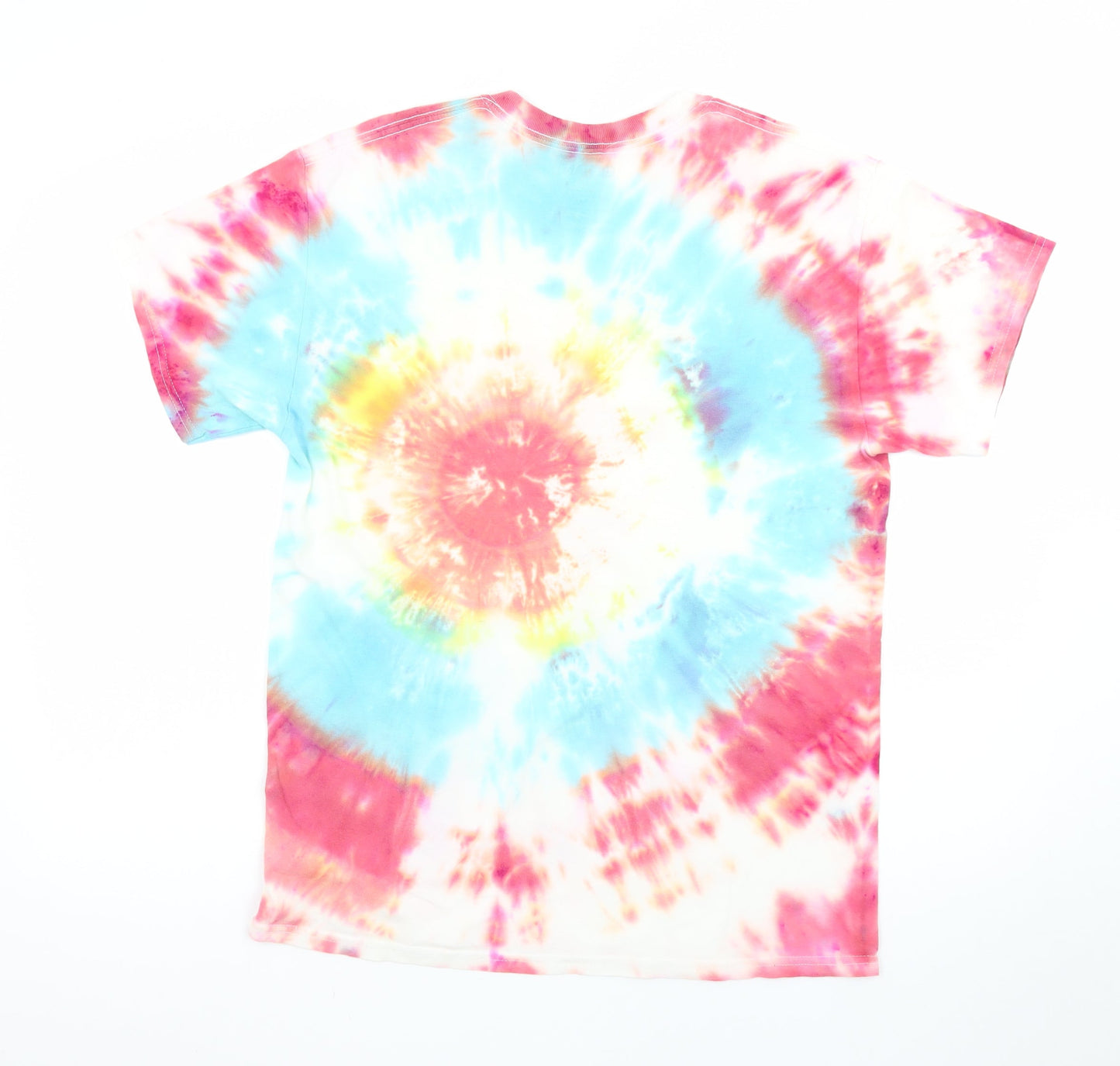 Gildan Men’s Multicoloured Tie-Dye Cotton Crew Neck T-Shirt Size M