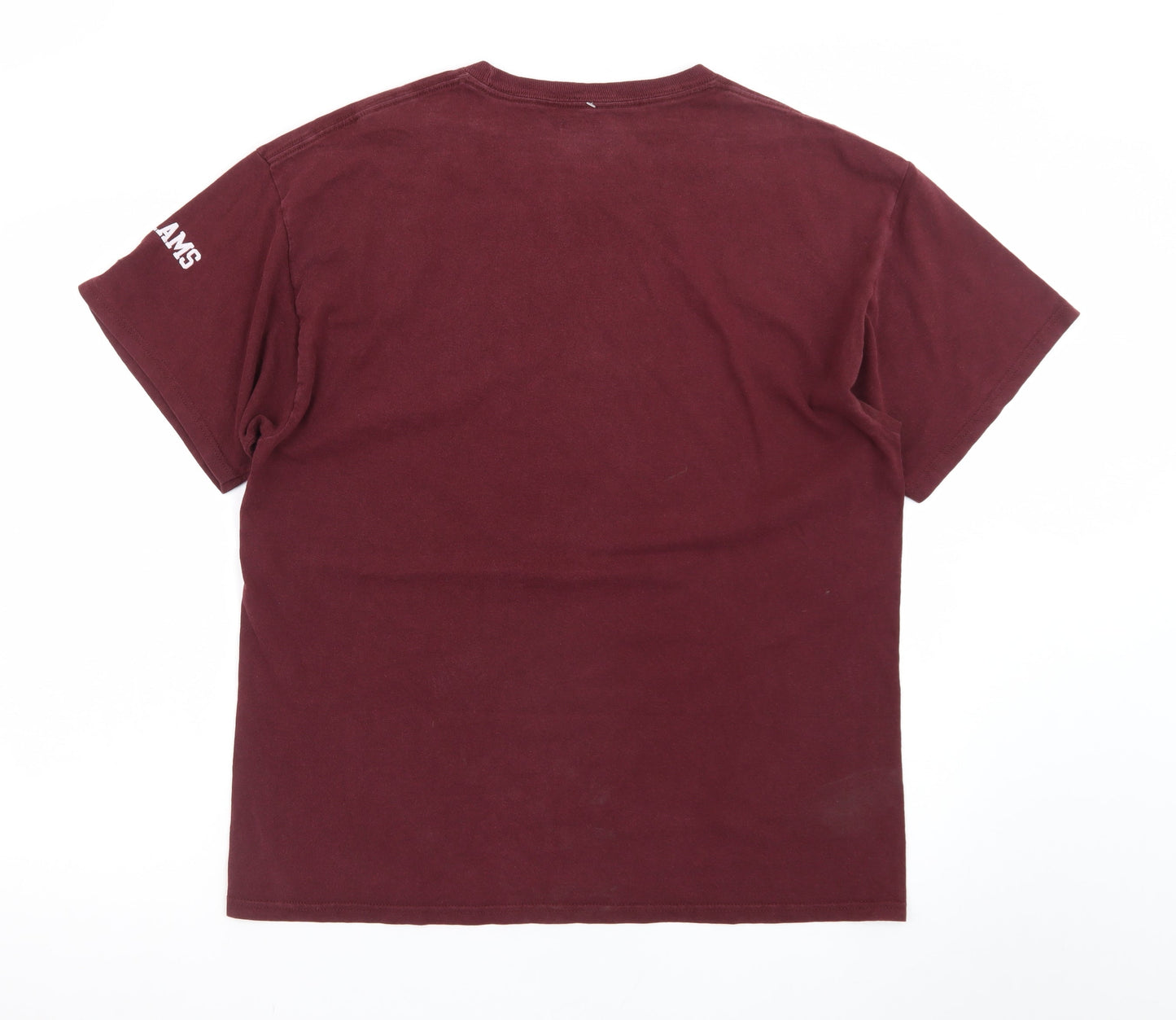 Champion Men's Burgundy Fordham Graphic Cotton T-Shirt Size L