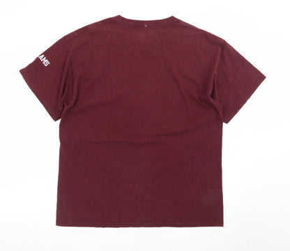 Champion Men's Burgundy Fordham Graphic Cotton T-Shirt Size L