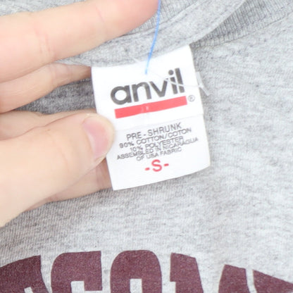 Anvil Men's Grey Long Sleeve Montgomery Soccer T-Shirt Small