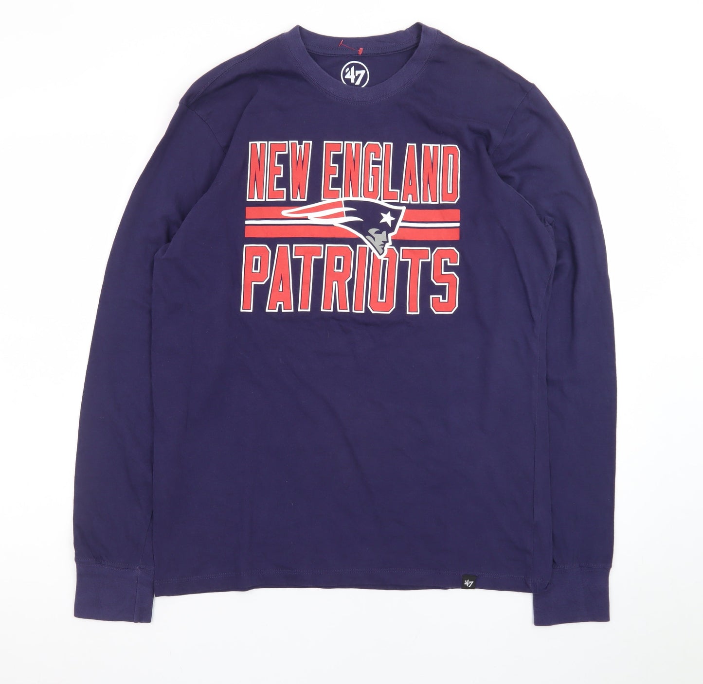 47 Brand Men's Blue New England Patriots Long Sleeve T-Shirt M