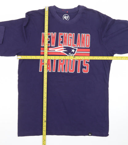 47 Brand Men's Blue New England Patriots Long Sleeve T-Shirt M