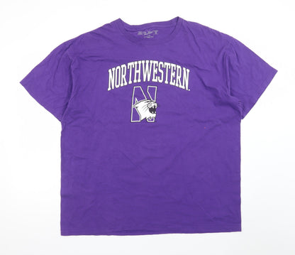 The Victory Men’s Purple Northwestern University 2XL Graphic T-Shirt